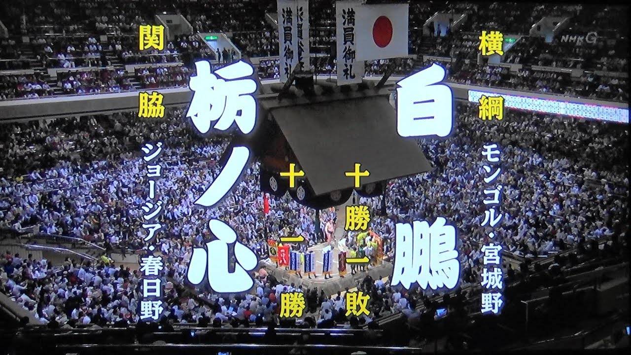 栃ノ心関が白鵬に勝って優勝に大手か！